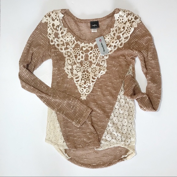 Daytrip Tops - Buckle Daytrip Lace Accent Thermal Top New! Small